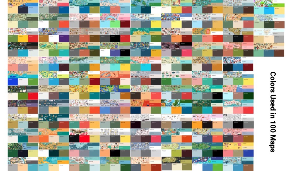 Colors Used in 100 Maps